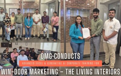 DMG IT Engineering and Multimedia Institute Conducts Successful 2 Day Advanced Excel and Generative AI Corporate Training for Win Door Marketing The Living Interiors